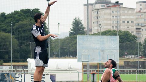 Javi V&aacute;zquez, entrenador del Racing de Ferrol