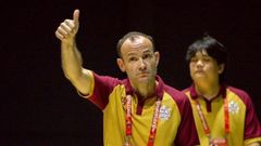 Juanma Marrube durante un partido co Black Pearl United de Tailandia