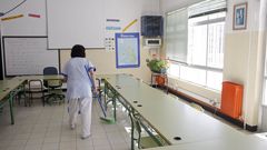 Una trabajadora del sector de la limpieza