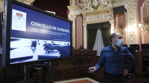Gonzalo Prez Jcome, alcalde de Ourense, en la rueda de prensa de este viernes