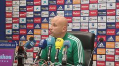 Javi Rozada en la sala de prensa de El Requex�n