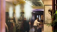 En la imagen, el vest�bulo del hotel El Suizo de la calle Dolores, donde estos d�as se registra una ocupaci�n del cien por cien