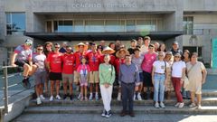 Recepci�n a los participantes del Pirag�ismo R�as Baixas en el Concello de Boiro tras su �xito como miembros de la selecci�n espa�ola en el mundial de barco drag�n
