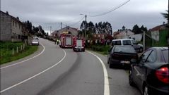 Accidente en Meis con un atrapado