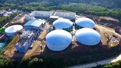 Planta de�biogas de Navia biogastur purines.Biogastur