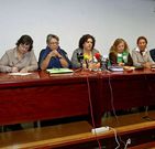 La junta de personal, ayer, en el Hospital Provincial. 