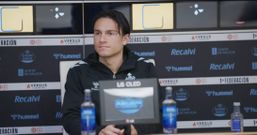 El jugador del Cetla Fortuna Joel Lpez, en su comparecencia tras el Celta Fortuna-Pontevedra.