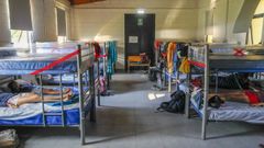 Interior del albergue de peregrinos de Neda, que gestiona el Concello, ayer por la tarde