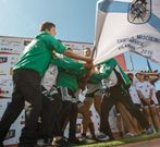 Los infantiles de Meira celebran el t�tulo gallego. 