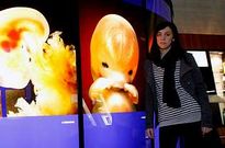 Ana, ante el m�dulo de la Domus que tanto visit� de ni�a y sobre el que cre� el sitio de Facebook