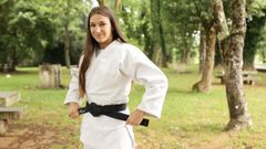 Aroa Blanco, en Coristanco.