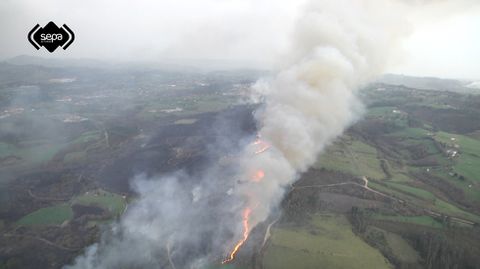 Imagen de archivo de un incendio en Asturias