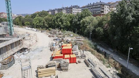 Imagen de archivo de obras en el barrio de O Polvor�n.