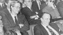Manuel Fraga y, detrs de l, Jorge Verstrynge, en una imagen de archivo.