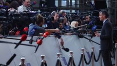 El presidente del Gobierno, Pedro S�nchez, este jueves antes de asistir a la reuni�n del Consejo Europeo en Bruselas (B�lgica). Fernando Calvo europa press