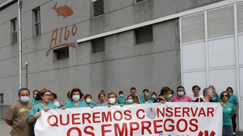 Protesta de las trabajadoras de Albo, en el pasado mes de julio