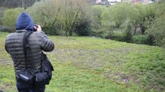 Zona del r�o Sar, en Conxo, donde ayer apareci� el cuerpo