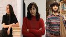 Las escritoras Luc�a Solla Sobral y Marta Jim�nez Serrano y el�escritor David Ucl�s