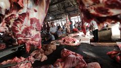 Mercado de carne en Indonesia