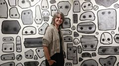 Xulia Pis�n, con su exposici�n �Stons�, en la casa museo Mar�a Pita.