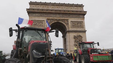 La gesti�n de la dermatosis nodualr contagiosa por parte del Gobierno franc�s llev� a los tractores a Par�s como muestra esta foto de archivo