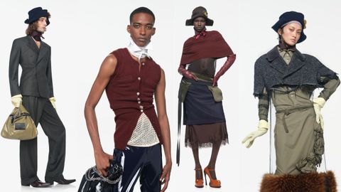 Varias prendas superiores dise�adas por Galliano.