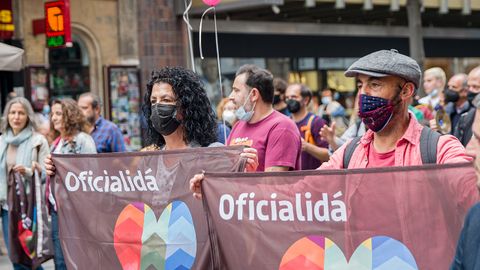 Manifestacin por la oficialidad del asturiano