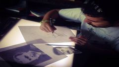 Jorge Guisasola en su estudio en Gij�n