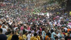 Festa da Xuventude en la celebraci�n del Pulpo do Carballi�o, en el parque municipal.