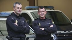 Jos� Castro y Carlos Rico, en las dependencias de la comisar�a de Polic�a Nacional de Ferrol-Nar�n