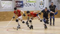 �lex Novoa en el duelo frente al Oviedo.