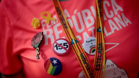 Celebraci�n de la Diada en las calles de Barcelona