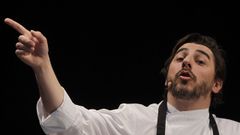 Jordi Roca anuncia en sus redes sociales que recupera la voz. En la imagen, de archivo, en el Forum Gastron�mico de A Coru�a en el 2015.