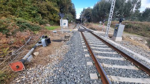 Paso a nivel en Lugo, en la zona de Coeo