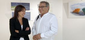 Maneiro y Santarelli inauguraron la muestra que se podr� visitar este mes. 