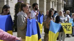 Concentraci�n en Mar�a Pita contra la guerra de Ucrania