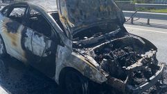 El veh�culo, de la marca Hyundai, choc� primero con otro coche por alcance y luego acab� incendiado.