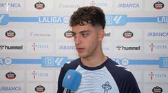 Hugo �lvarez, tras el Celta-Mallorca de este domingo en Bala�dos.