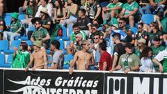 Aficionados del Racing apoyan al equipo en Salamanca