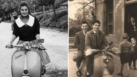 Vecinos motorizados por la r�a de Ferrol.