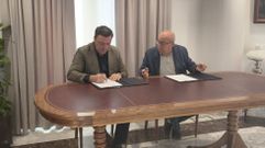 El presidente de la Deputaci�n da Coru�a, Valent�n Gonz�lez Formoso, y el responsable de la asociaci�n A Creba, Jos� Ram�n Gir�n, firmaron un convenio