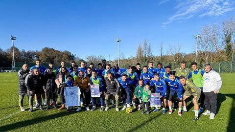 La plantilla del Real Oviedo, con Gael en El Requex�n
