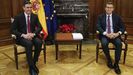 El presidente del Gobierno, Pedro Snchez, y el lder de la oposicin, Alberto Nez Feijoo
