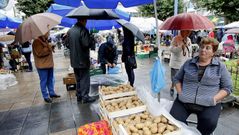 Mercado de ayer en Carballo.