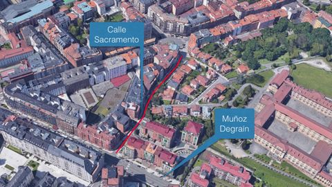 Calle Mu�oz Degra�n en Oviedo