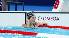 Mclntosh, en la piscina tras ganar el oro con mucha superioridad.