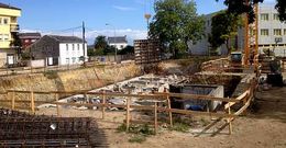 Obras de construcci�n de la futura residencia geri�trica de Ribadeo. 