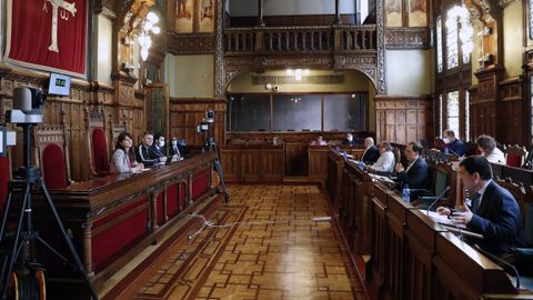 La comisi�n especial no permanente de estudio de la gesti�n de la crisis provocada por el COVID-19 durante las comparecencias que se celebran en la Junta General 