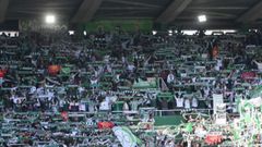 La afici�n del Racing de Santander, durante el partido ante el Albacete.