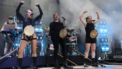 Tanxugueiras, en su concierto de la pasada edici�n en la Praza da Quintana